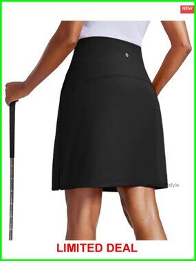 20" Knee Length Golf Skort UPF 50+ with Pockets